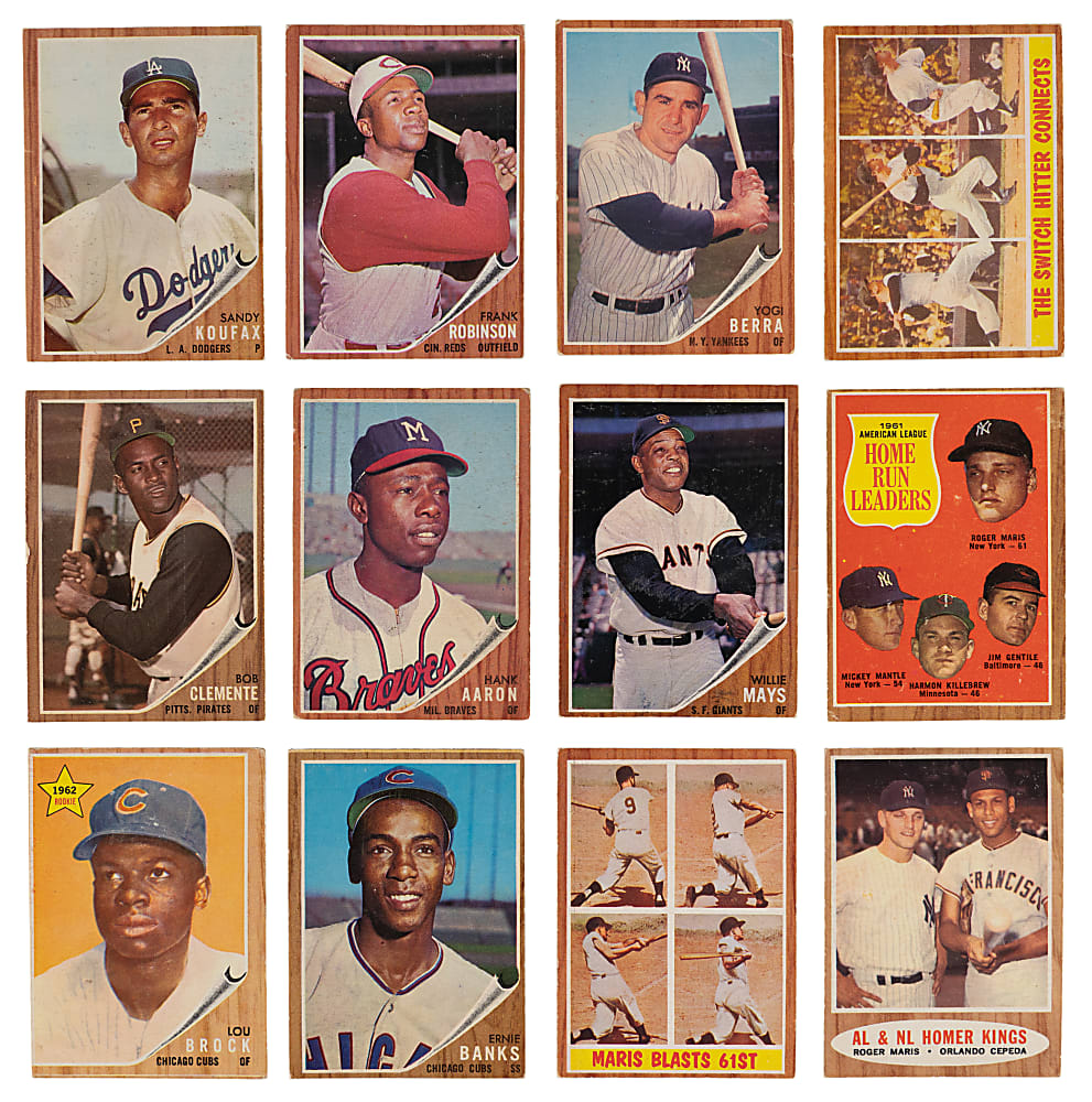 1962 Topps Collection (300+) with (50+) Hall of Famers & Variations