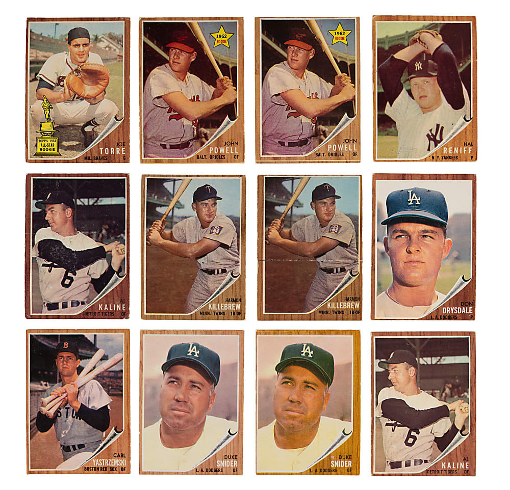 1962 Topps Collection (300+) with (50+) Hall of Famers & Variations