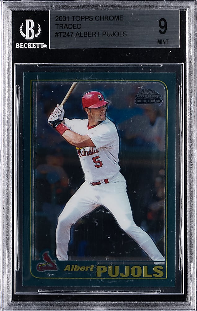 2001 Topps Chrome Traded #T247 Albert Pujols Rookie BGS MINT 9