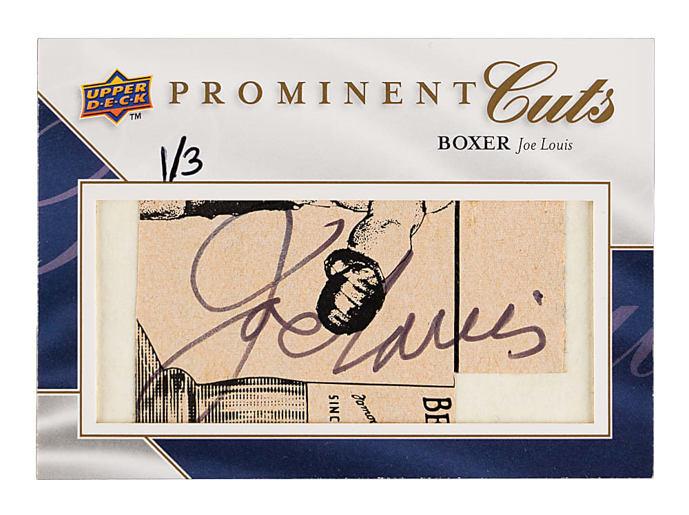 2009 Upper Deck Prominent Cuts Joe Louis #1/3 Cut Signature
