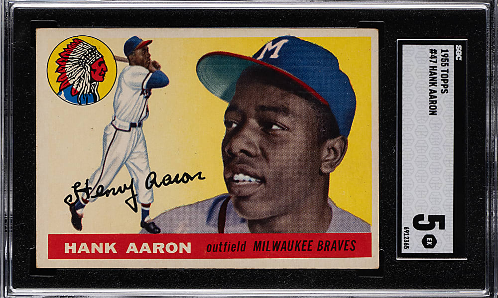 1955 Topps #47 Hank Aaron SGC EX 5