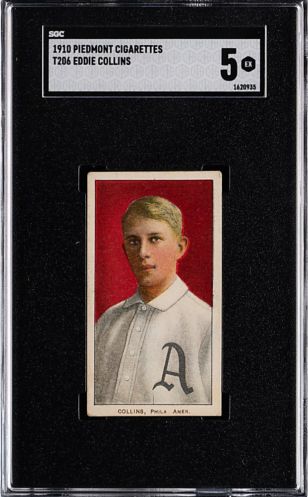 1909-1911 T206 White Border Eddie Collins SGC EX 5