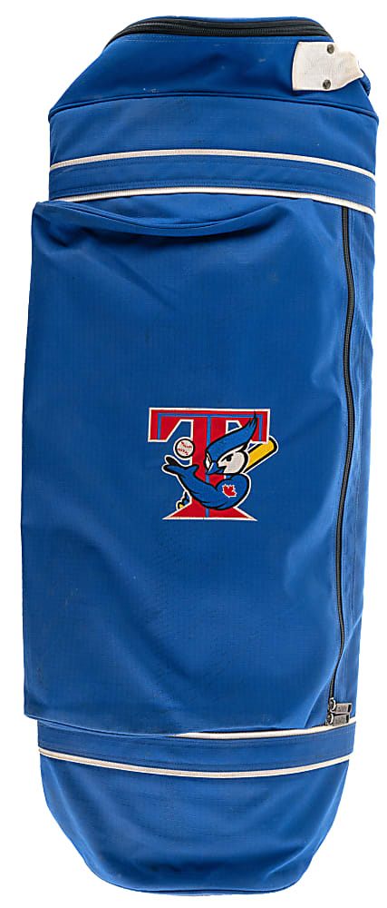 1990s-2000s Signed & Game-Used Bat Collection (8) with Giambi, Palmeiro & Ventura Plus Toronto Blue Jays MLB Bat Travel Bag