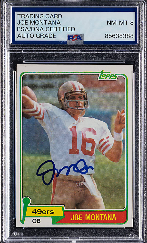 1981 Topps Football #216 Joe Montana Signed Rookie PSA/DNA NM-MT 8 Autograph
