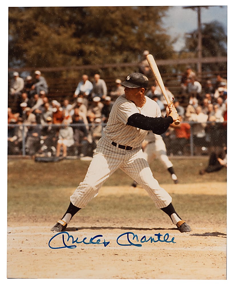 Mickey Mantle Single-Signed Photograph