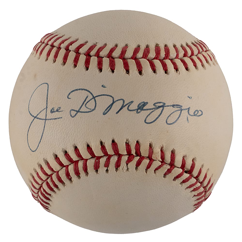 Joe DiMaggio Single-Signed OAL/Brown Baseball