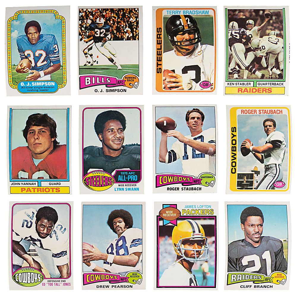 1973-1979 Topps Football Collection (2,225+) with Hall of Famers & Partial Sets Including Walter Payton Rookie - Loaded!