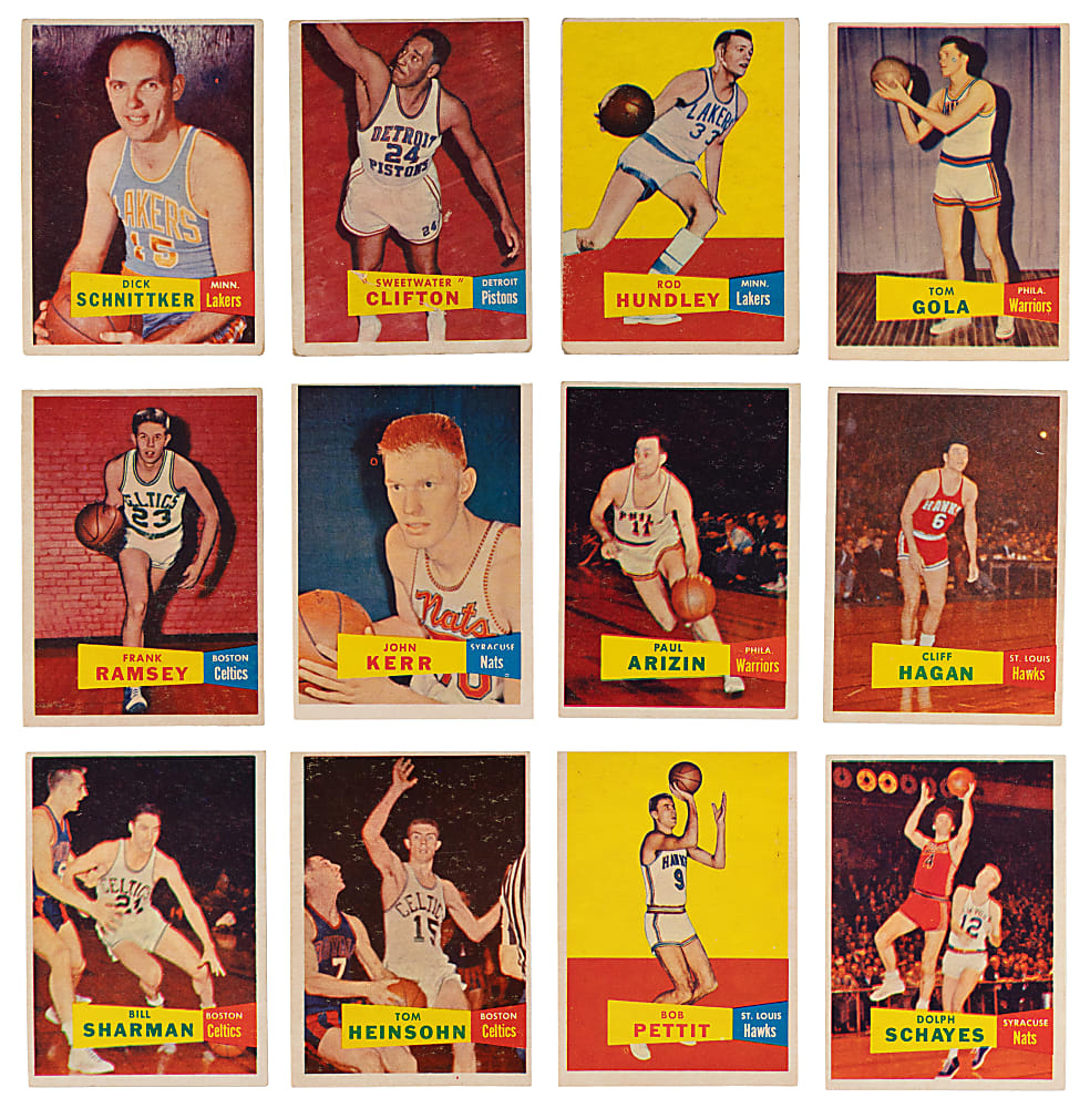 1957-1958 Topps Basketball Near Complete Set (73/80)