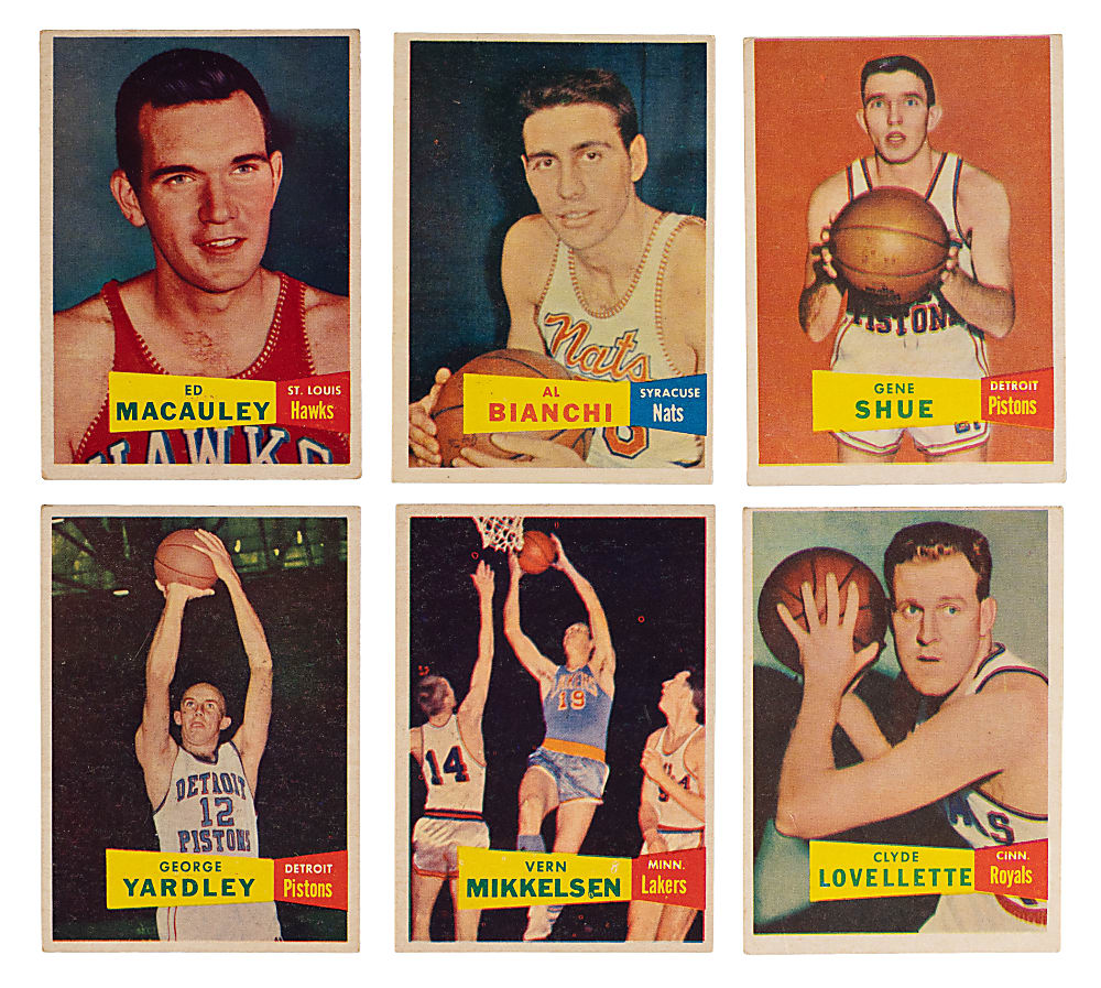 1957-1958 Topps Basketball Near Complete Set (73/80)