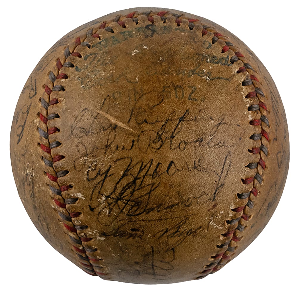 1933 New York Yankees Team-Signed OAL/Harridge Baseball with (23) Signatures Including Babe Ruth & Lou Gehrig - Full JSA LOA