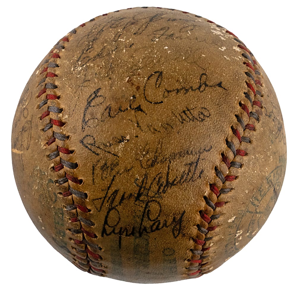 1933 New York Yankees Team-Signed OAL/Harridge Baseball with (23) Signatures Including Babe Ruth & Lou Gehrig - Full JSA LOA