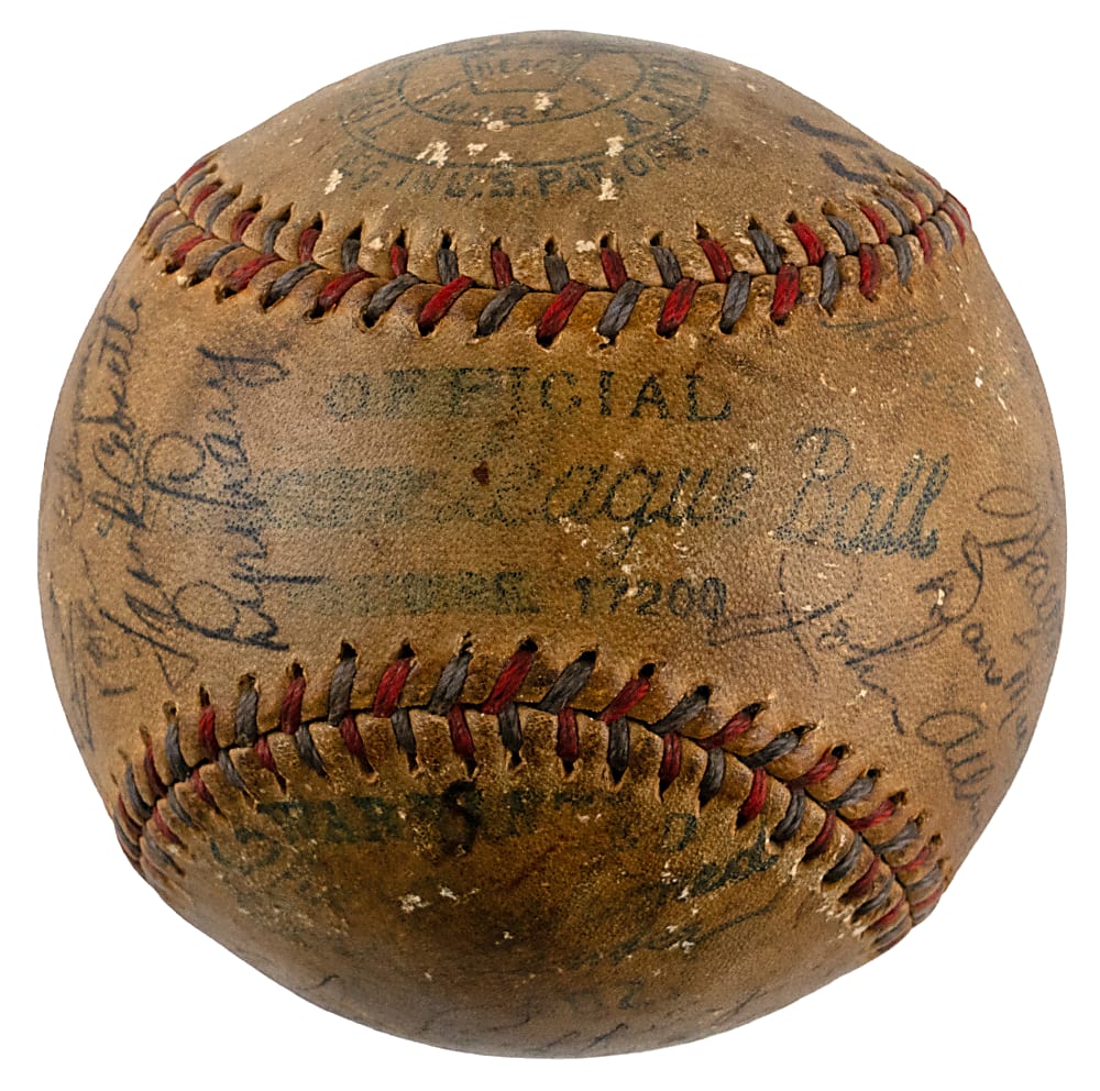 1933 New York Yankees Team-Signed OAL/Harridge Baseball with (23) Signatures Including Babe Ruth & Lou Gehrig - Full JSA LOA
