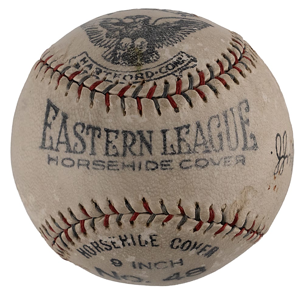 Walter Johnson Signed Tober Eastern League Baseball - Full JSA LOA