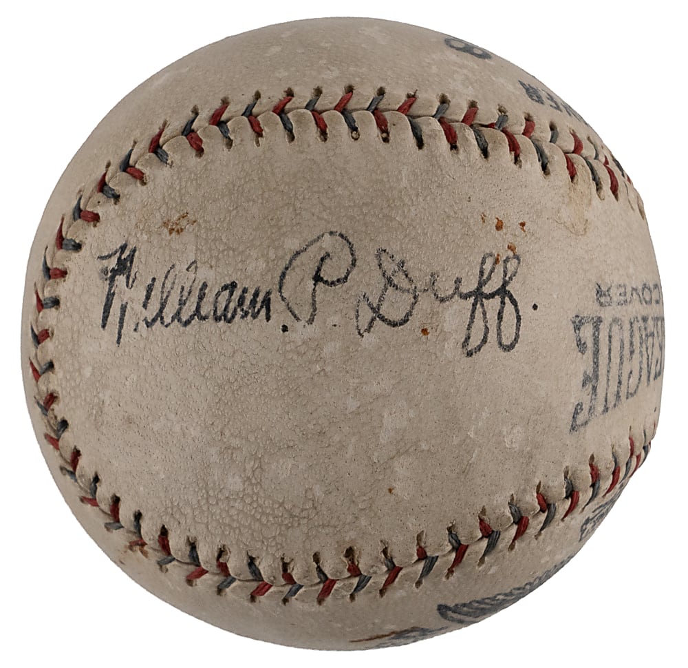 Walter Johnson Signed Tober Eastern League Baseball - Full JSA LOA