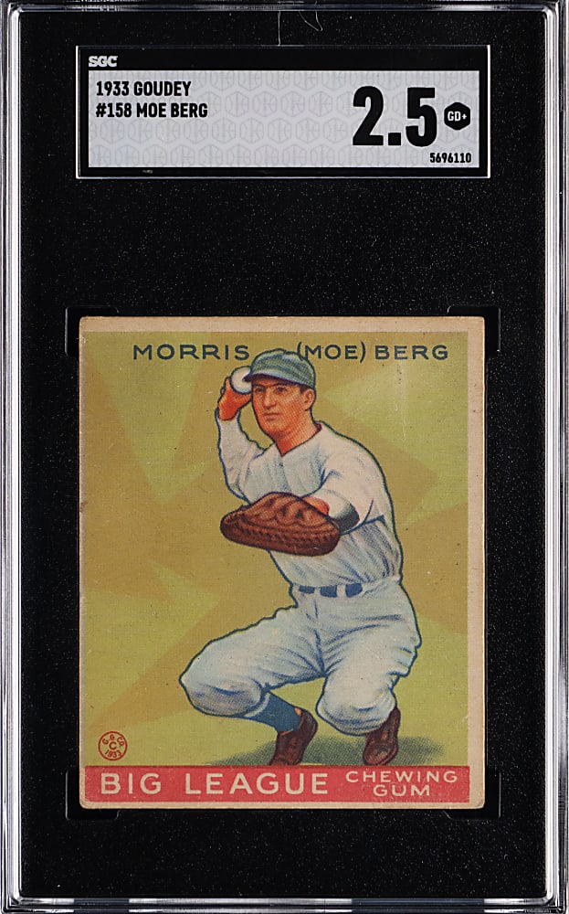 1933 Goudey #158 Moe Berg SGC GOOD+ 2.5