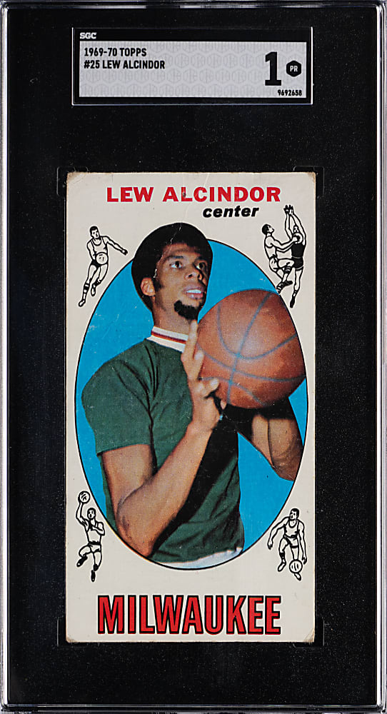 1969-1970 Topps Basketball #25 Kareem Abdul-Jabbar Rookie SGC POOR 1