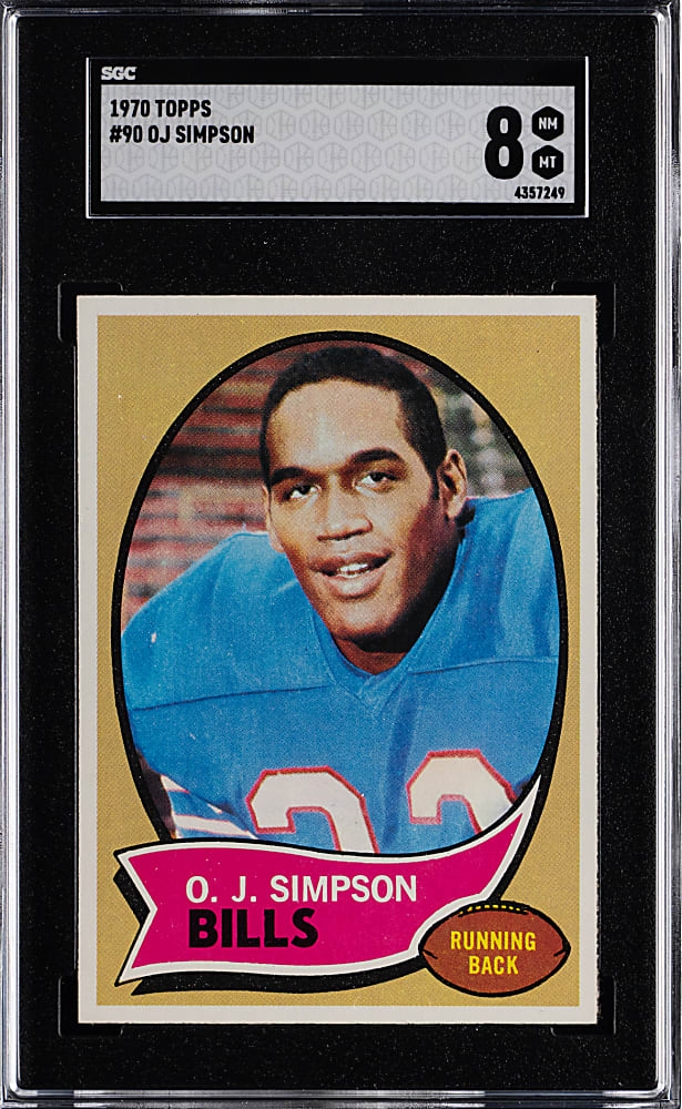 1970 Topps Football #90 O.J. Simpson Rookie SGC NM/MT 8