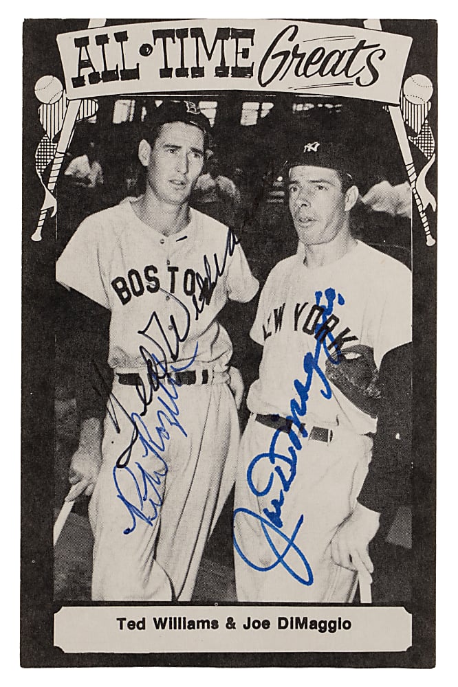 1973 TCMA All-Time Greats Triple-Signed with Ted Williams, Joe DiMaggio & Pete Rozelle with Full JSA LOA