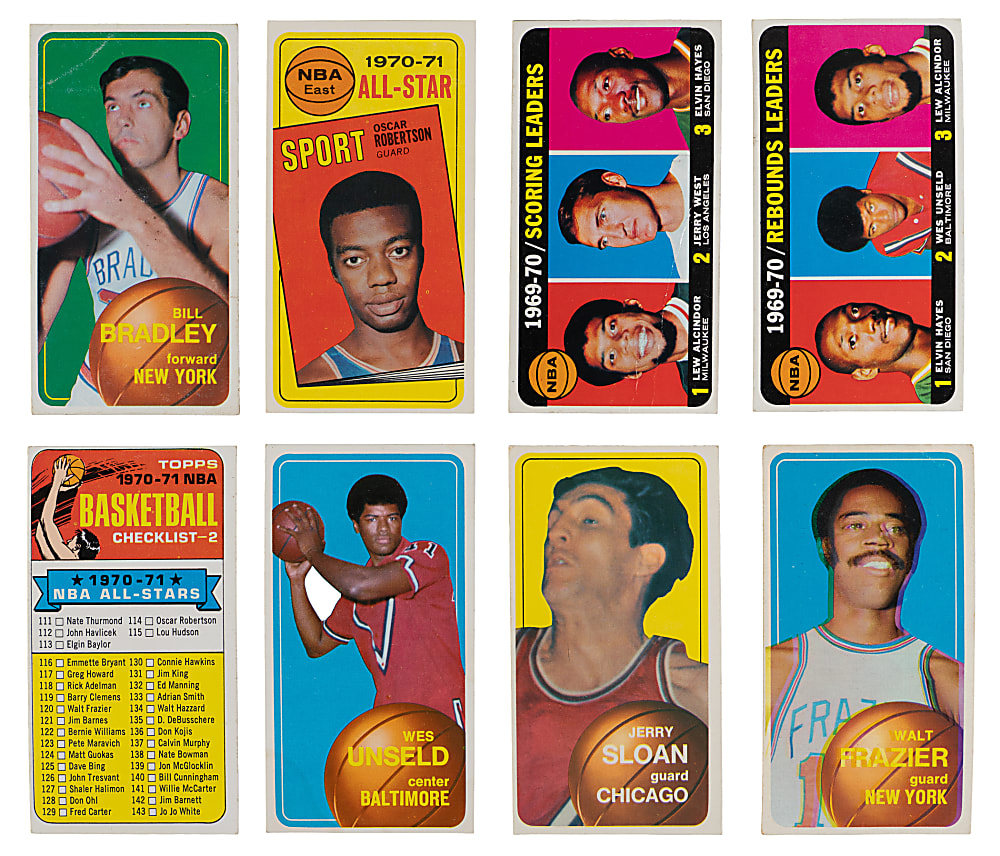 1970-1971 Topps Basketball Near Complete Set (150/175) with #75 Lew Alcindor
