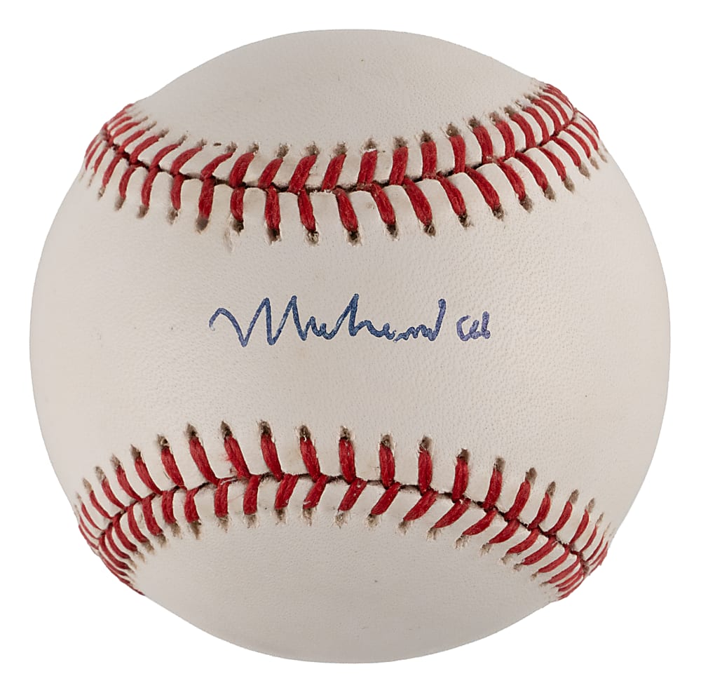 Clean Muhammad Ali Single-Signed OAL/Brown Baseball - Full JSA