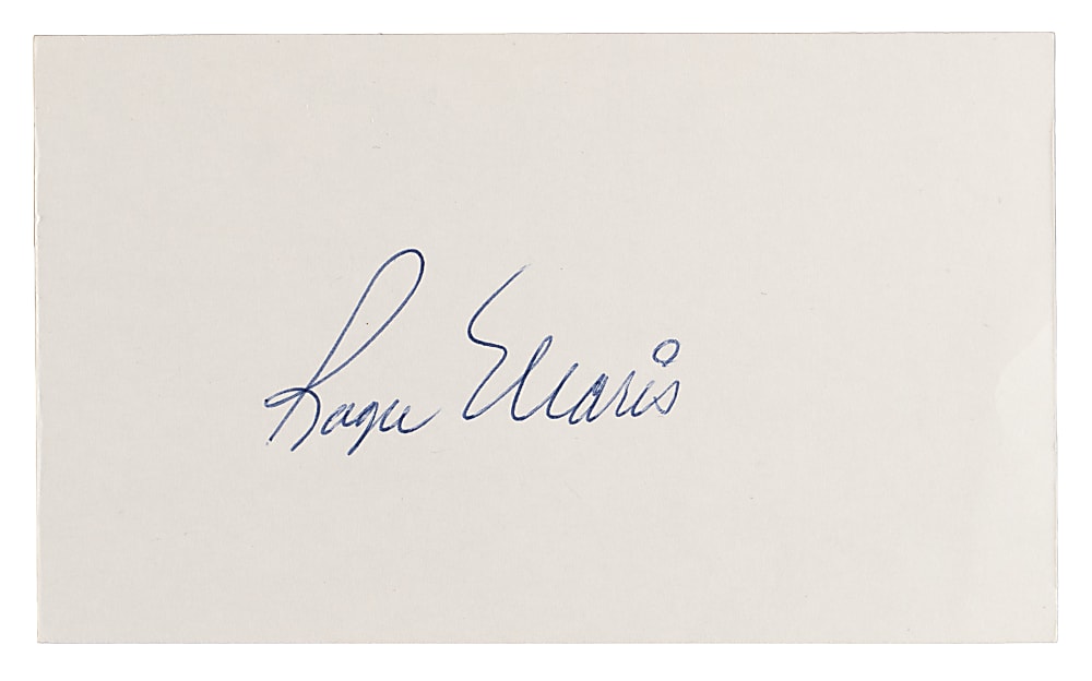 Roger Maris Signed Index Card with Full JSA LOA