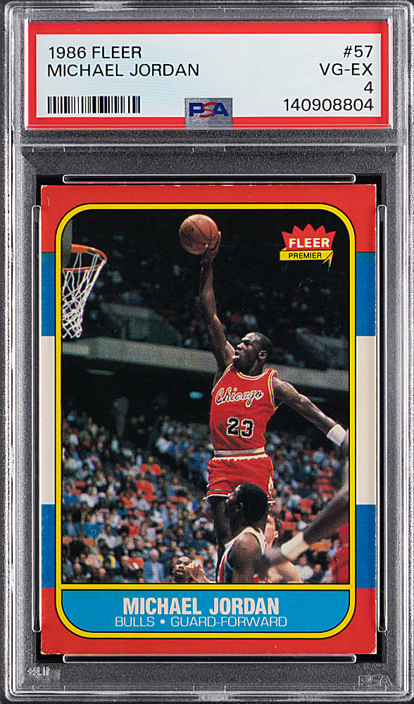 1986-1987 Fleer Basketball #57 Michael Jordan Rookie PSA VG-EX 4