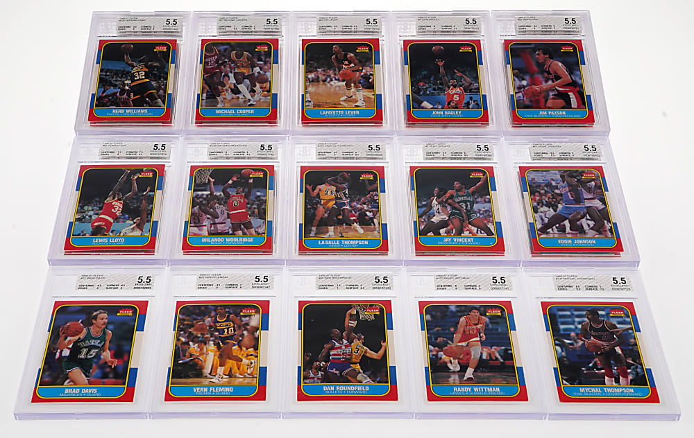 1986-1987 Fleer Basketball BGS Graded EX+ 5.5 Collection (36)
