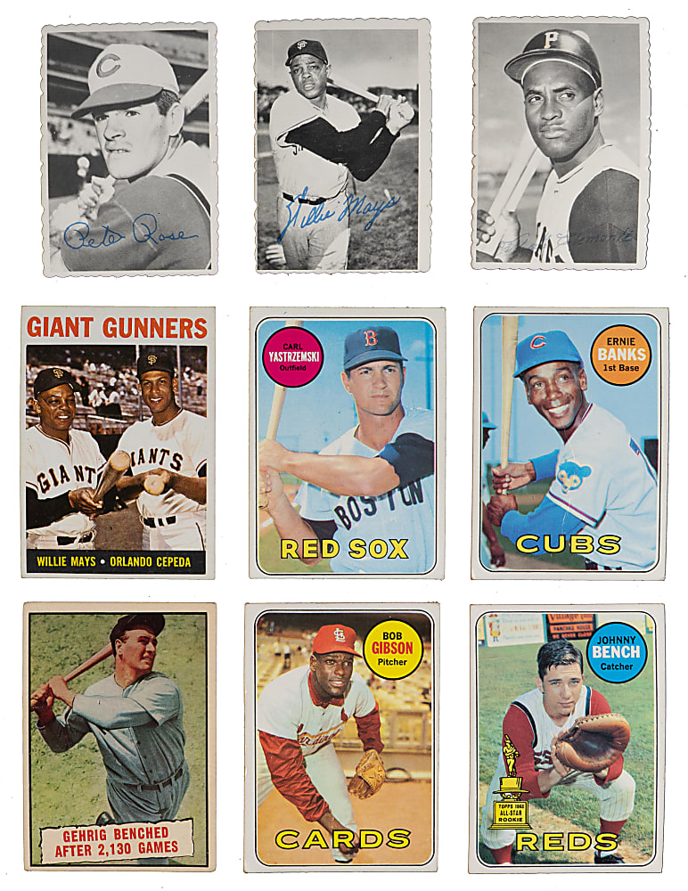 1957-1983 Baseball & Hockey Shoebox Collection (68) with (30) Hall of Famers Including Dryden & R. Jackson Rookies, Mantle & Mays