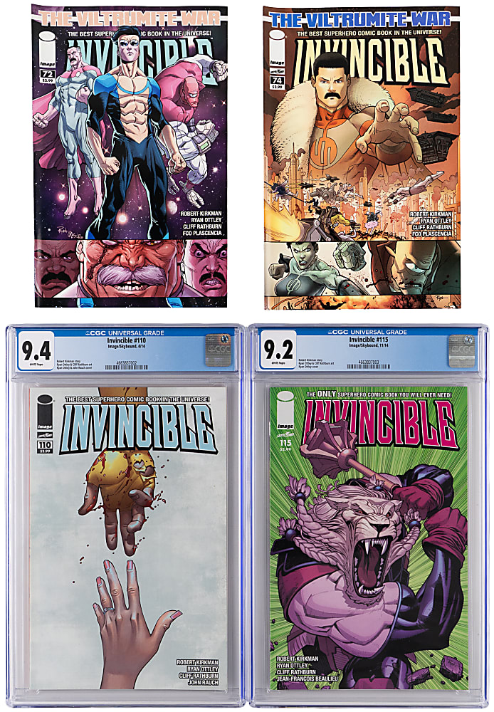 Invincible Comic Collection (51) with Invincible #110 CGC 9.4 & Invincible #115 CGC 9.2