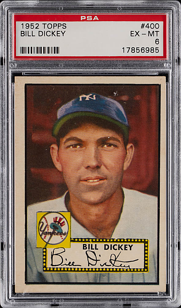 1952 Topps #400 Bill Dickey High Number PSA EX-MT 6