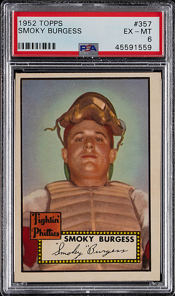 1952 Topps #357 Smoky Burgess High Number PSA EX-MT 6
