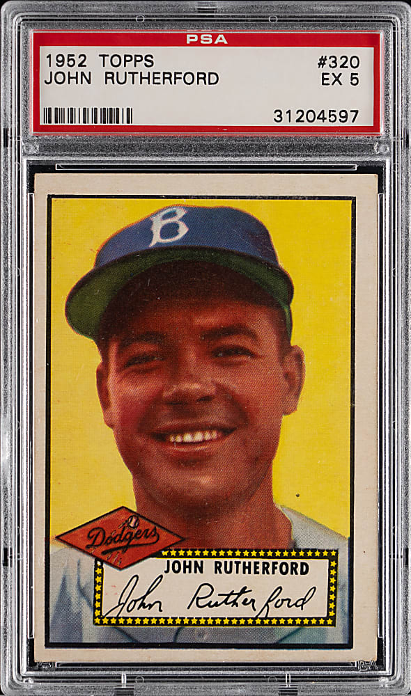1952 Topps #320 John Rutherford High Number PSA EX 5