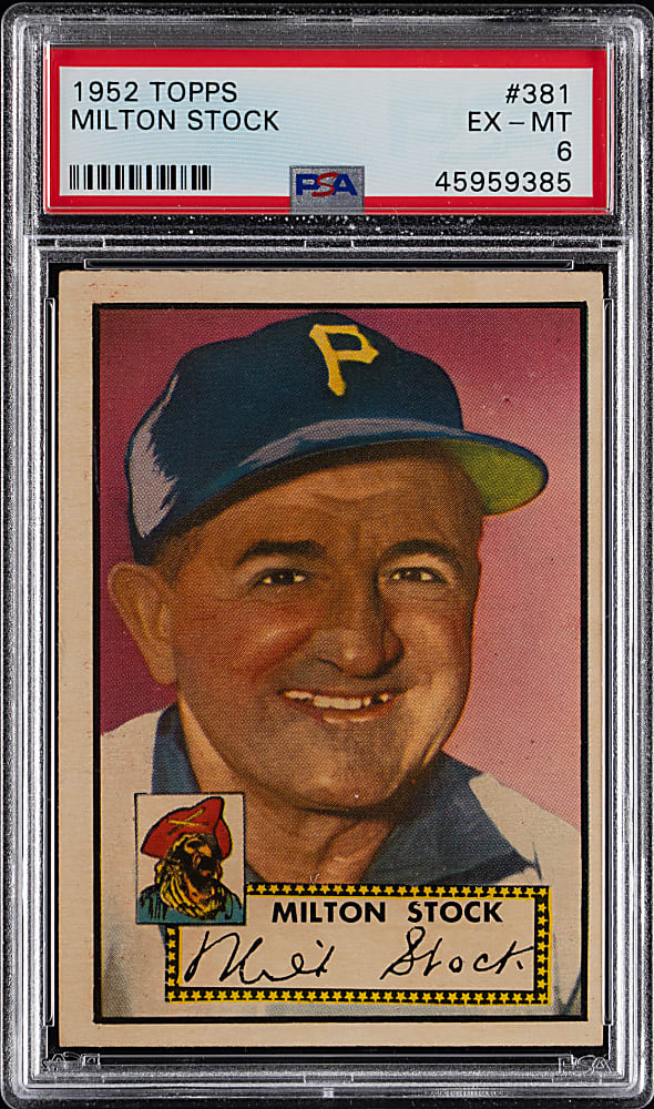 1952 Topps #381 Milton Stock High Number PSA EX-MT 6