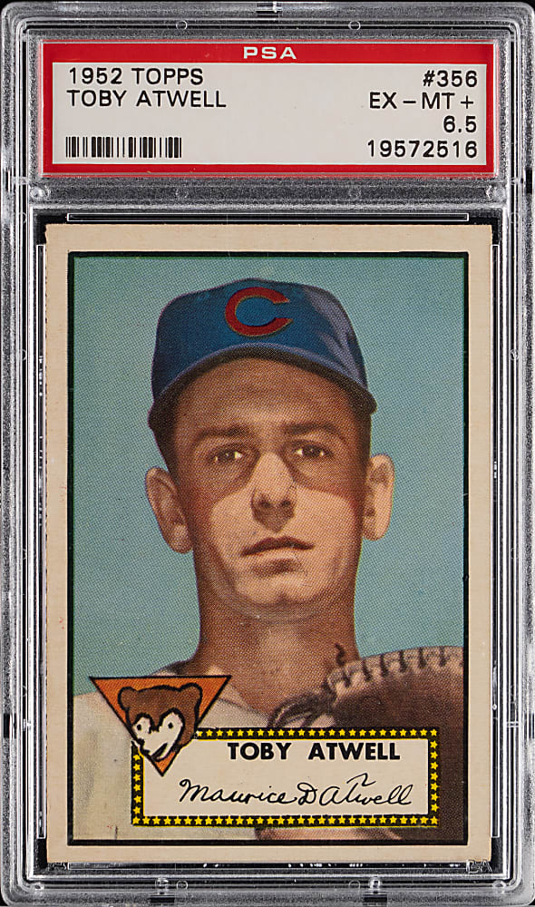 1952 Topps #356 Toby Atwell High Number PSA EX-MT+ 6.5