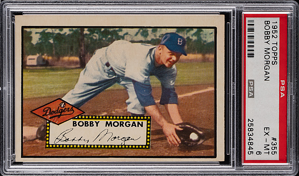 1952 Topps #355 Bobby Morgan High Number PSA EX-MT 6
