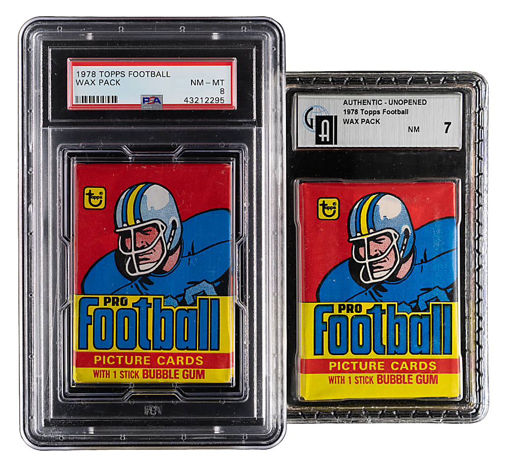 1978 Topps Football Unopened Graded Wax Pack Pair
