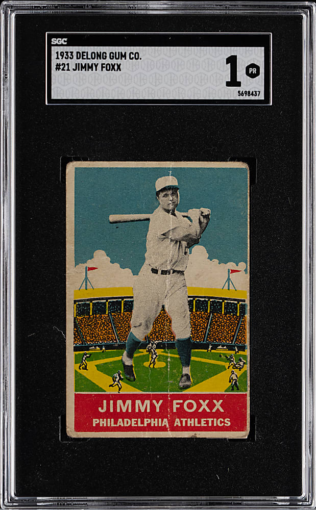1933 DeLong Gum #21 Jimmie Foxx SGC POOR 1