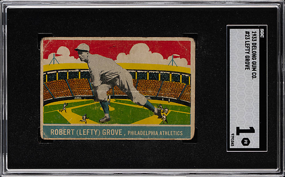 1933 DeLong Gum #23 Lefty Grove SGC POOR 1