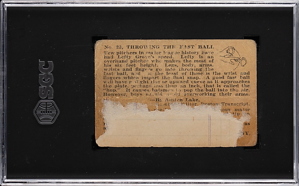 1933 DeLong Gum #23 Lefty Grove SGC POOR 1
