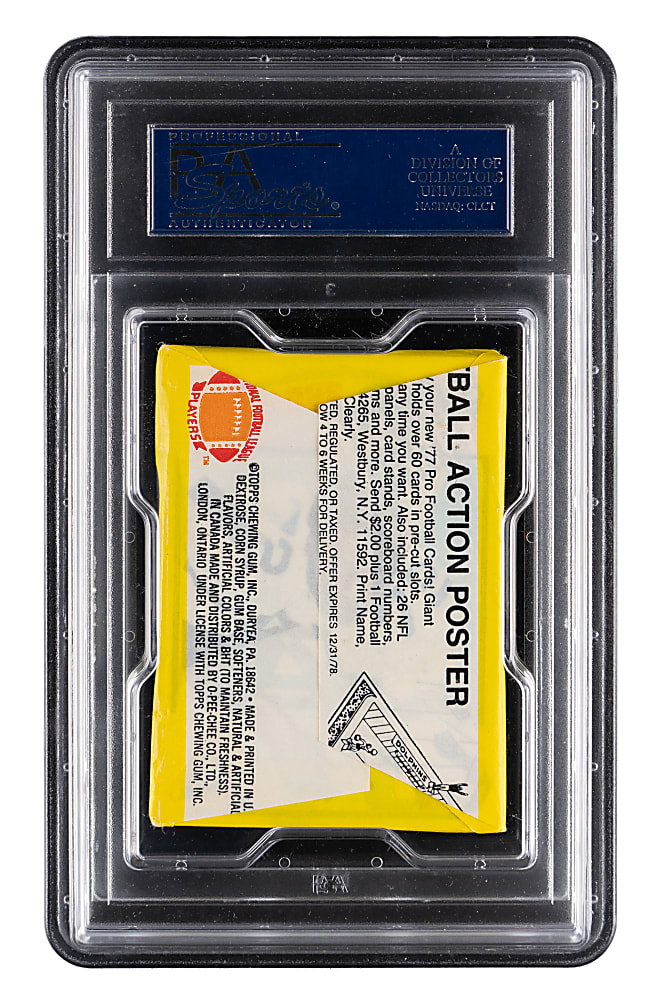 1977 Topps Football Unopened Wax Pack PSA NM 7