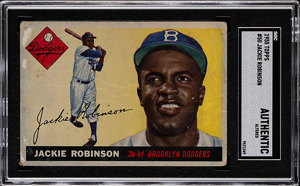 1955 Topps #50 Jackie Robinson SGC Authentic-Altered