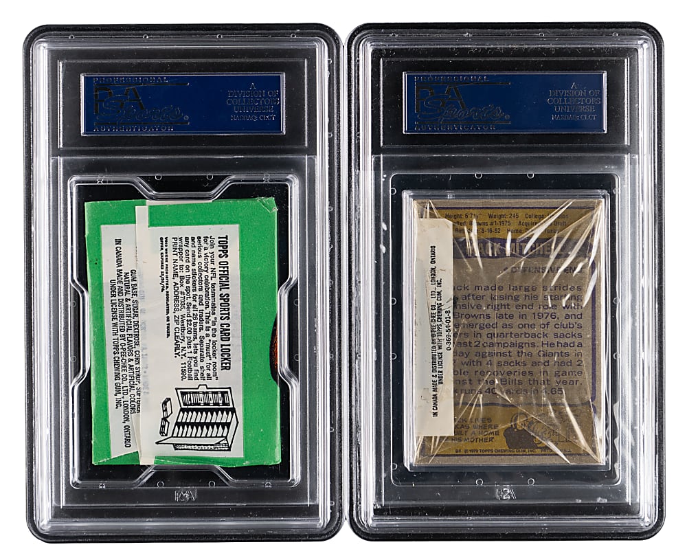 1974 & 1979 Topps Football Unopened Wax/Cello Pack PSA Graded Pair