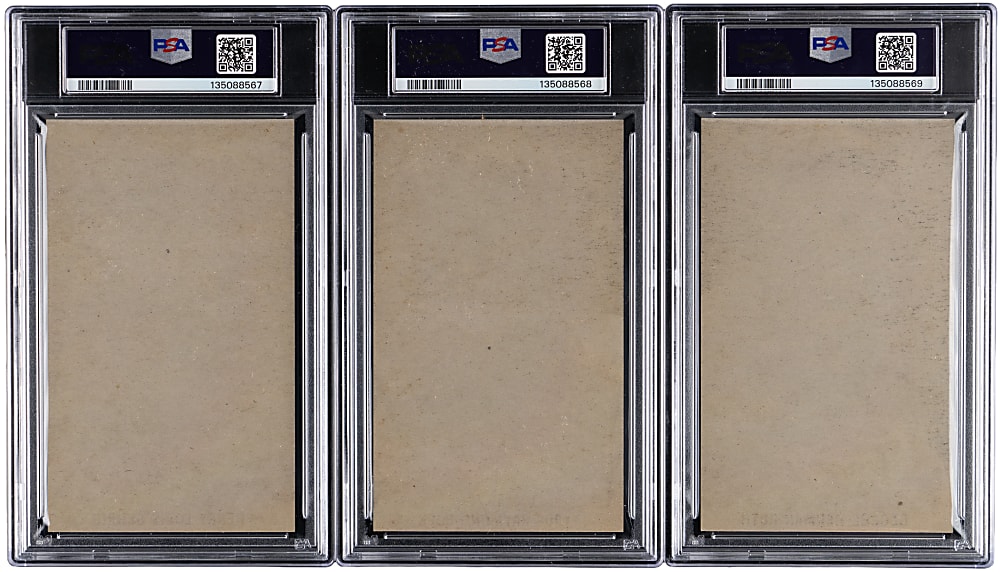 1961 Wrigley Field Hall of Fame Exhibits Complete High-Grade Set (24) with (3) PSA Graded Including NM-MT 8 Cobb (High Graded), Gehrig & Ruth