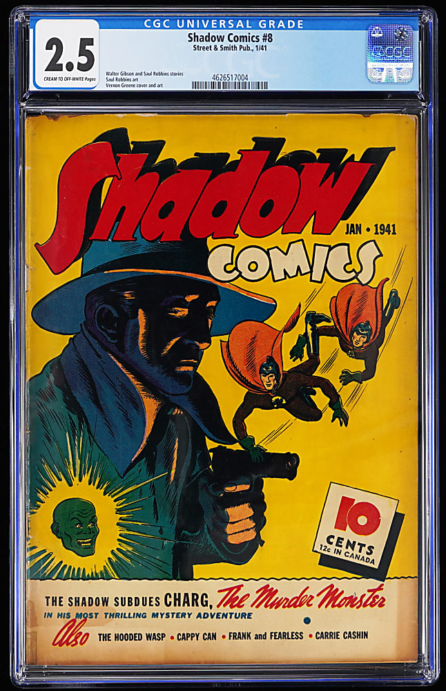 1941 Blue Bolt Vol. #2, #3 CGC 1.5 & Shadow Comics #8 CGC 2.5 Pair