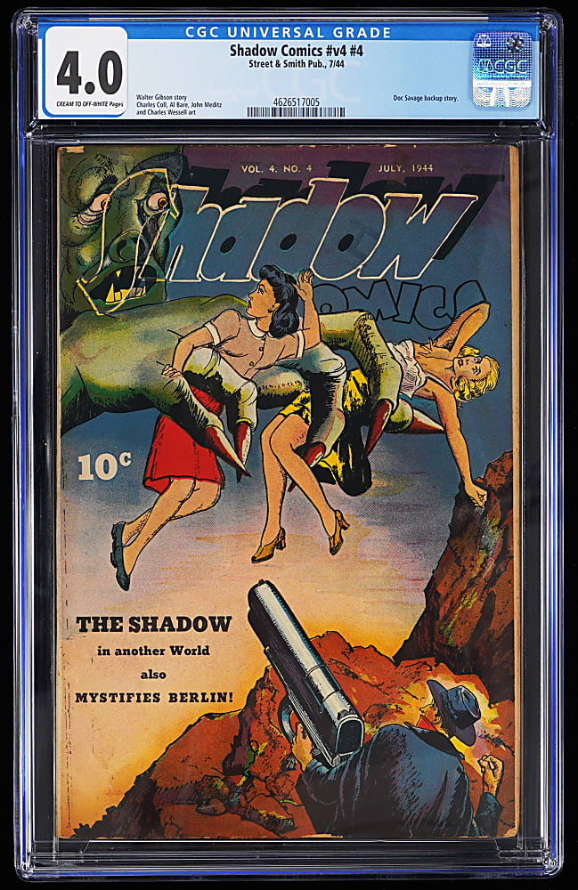 1934-1944 Street & Smith The Shadow Pulp / Comic Magazine CGC Graded Trio