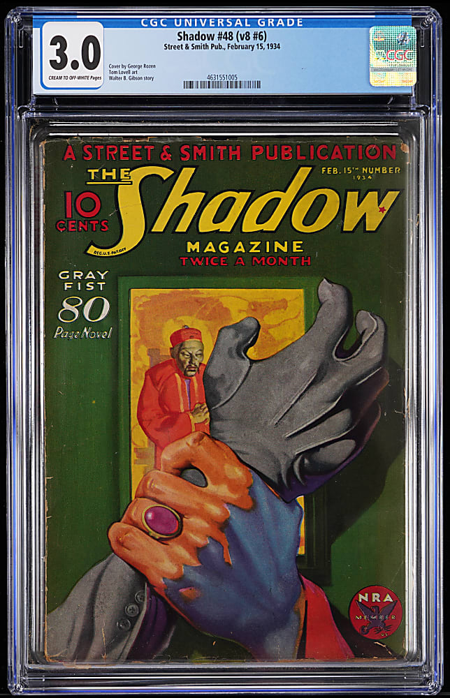 1934-1944 Street & Smith The Shadow Pulp / Comic Magazine CGC Graded Trio