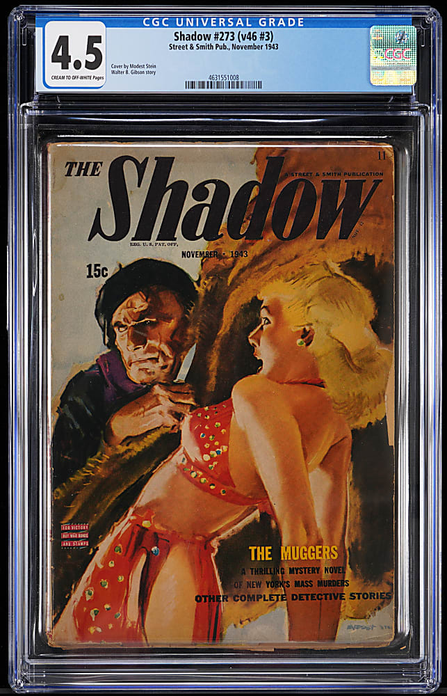 1934-1944 Street & Smith The Shadow Pulp / Comic Magazine CGC Graded Trio