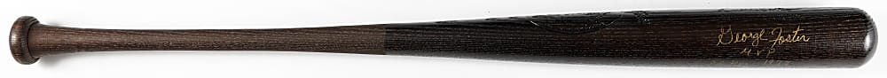 1986 George Foster Signed and Inscribed Louisville Slugger Professional Model Bat - MEARS ALOA & JSA COA