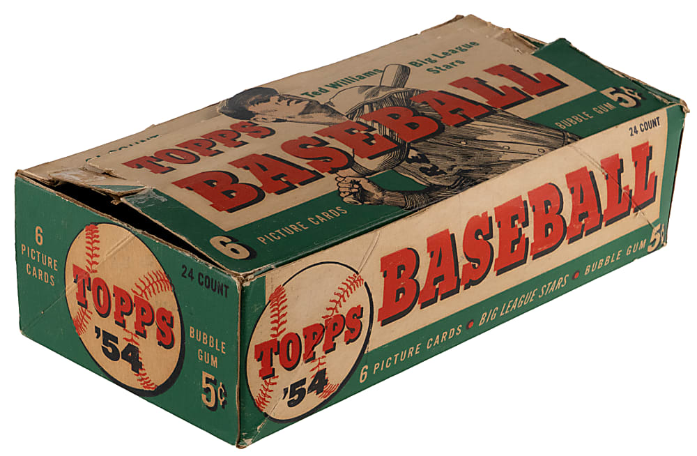 1954 Topps 5-cent Display Box with Ted Williams on Lid - Dated 1954 Version