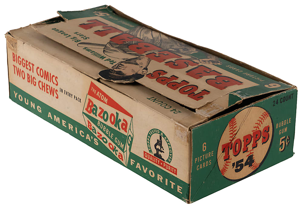 1954 Topps 5-cent Display Box with Ted Williams on Lid - Dated 1954 Version